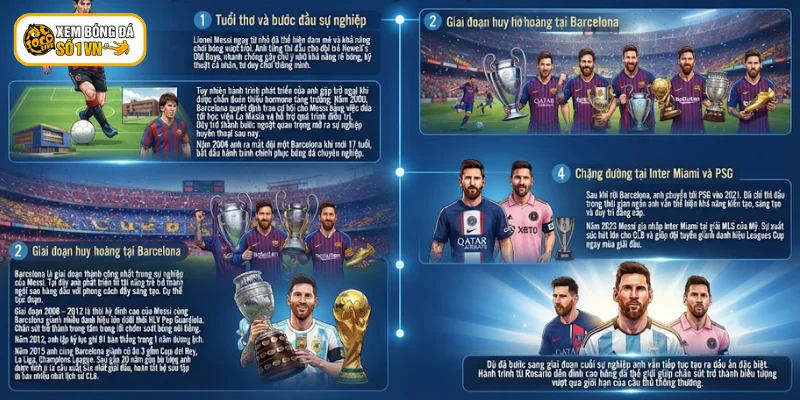 Lịch Sử Messi - Từ Cậu Bé Rosaria Đến Huyền Thoại Bóng Đá 3 Lịch sử Messi về quá trình phát triển sự nghiệp